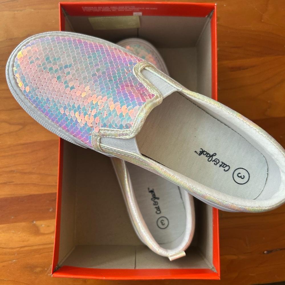 Aliki Sequin Slip-on tennis shoes by Cat & Jack